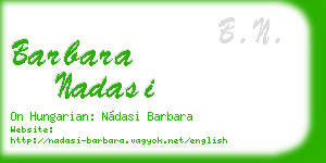 barbara nadasi business card