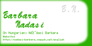barbara nadasi business card